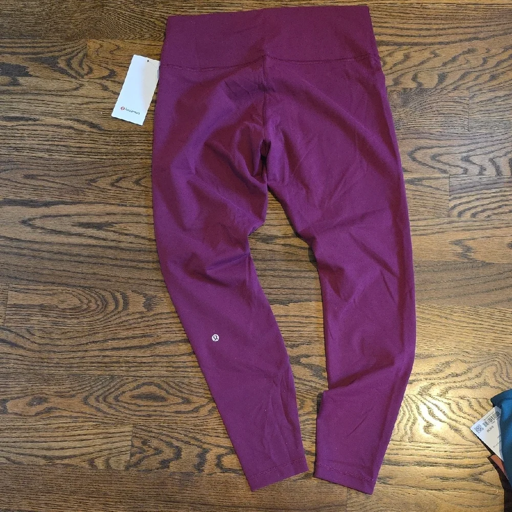 Lululemon Athletica 14 Purple Leggings High Waist Wunder Train 28" Deep Luxe NWT - Picture 4 of 4